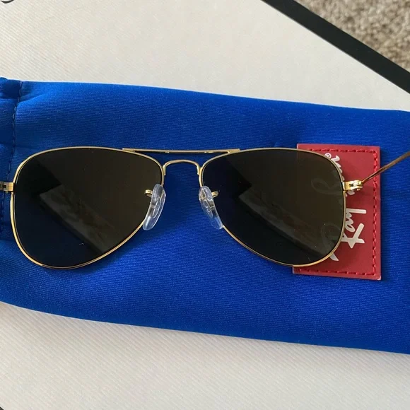 ⛔️SOLD⛔️ Rayban Junior Aviator Pilot Sunglasses Model 223/71 50-13 In Green - Picture 2 of 10